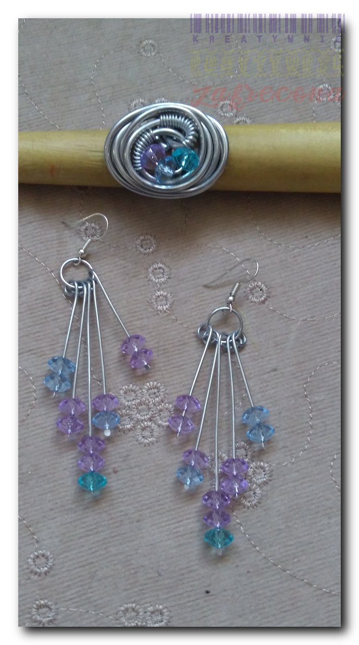 Błękitno-wrzosowe kryształki