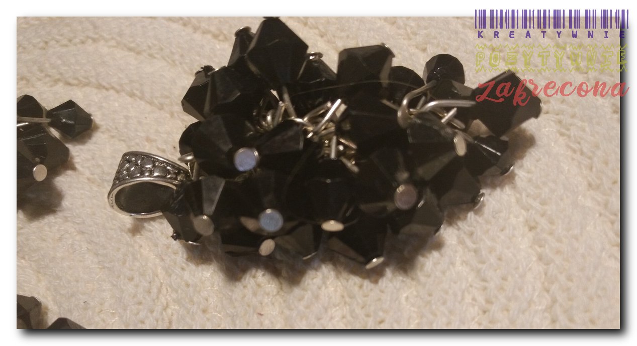 "Kiść winogron" - Kolczyki i przywieszka