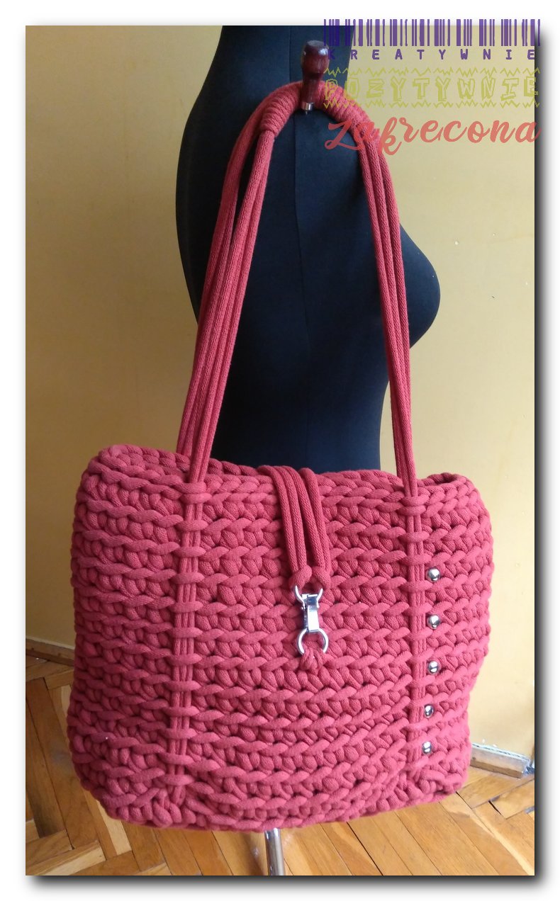 Bardzo duża szoperka w kolorze cegły