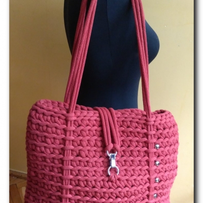 Bardzo duża szoperka w kolorze cegły