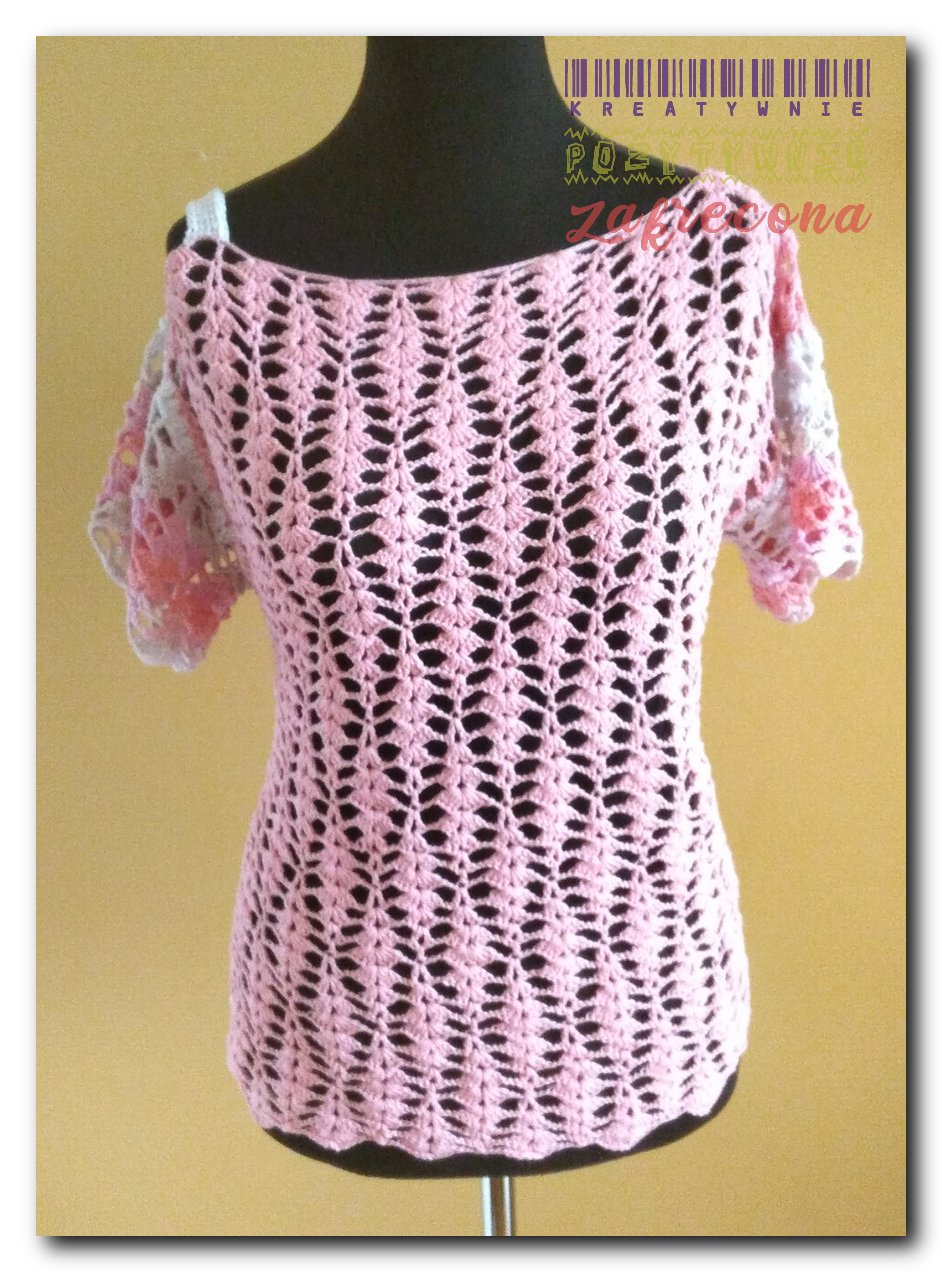 Bluzka motyw "liść"