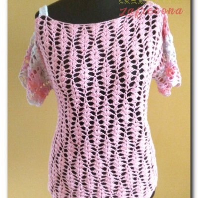 Bluzka motyw "liść"