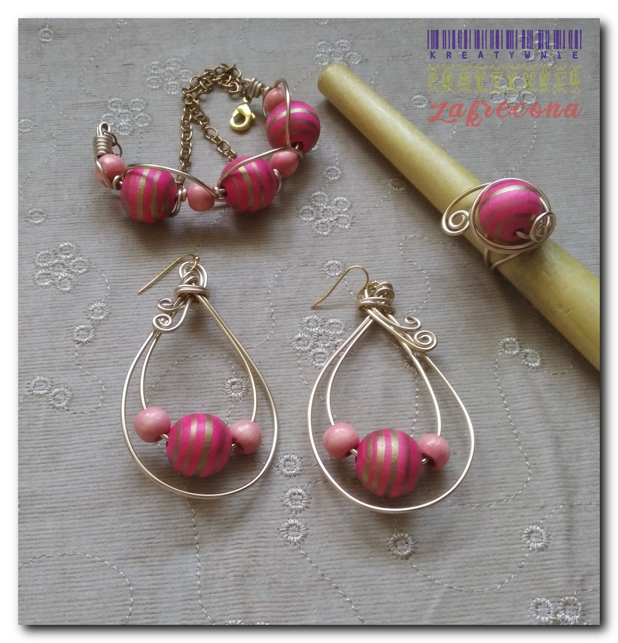 Różowo-złote kule