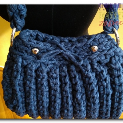 Torebka "Beczułka" (granatowa)