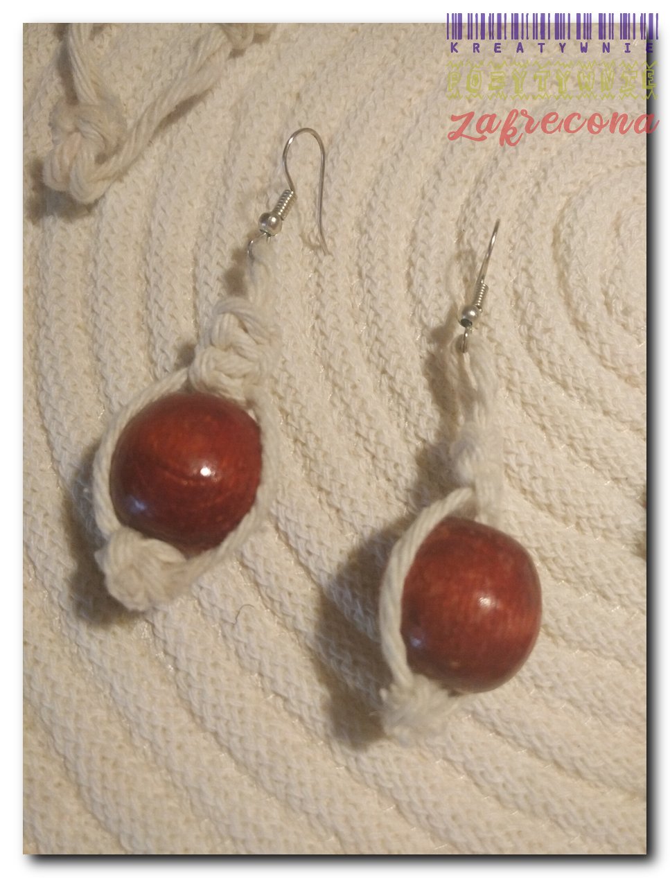 Korale i kolczyki (makrama)