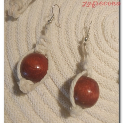 Korale i kolczyki (makrama)