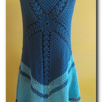 Sukienka w kolorach morskich - BOHO