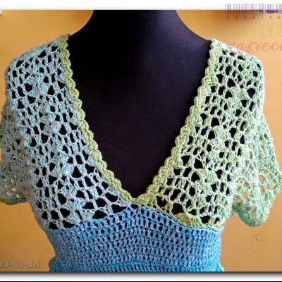 Zielono-niebieska sukienka - wersja ulepszona