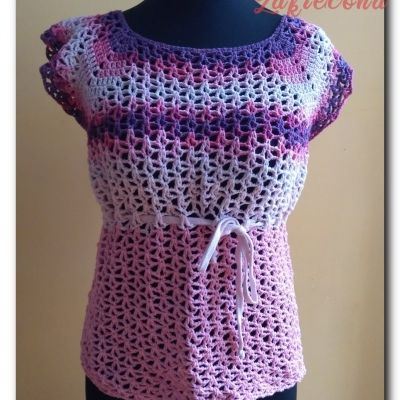 Bluzka fioletowo-różowa