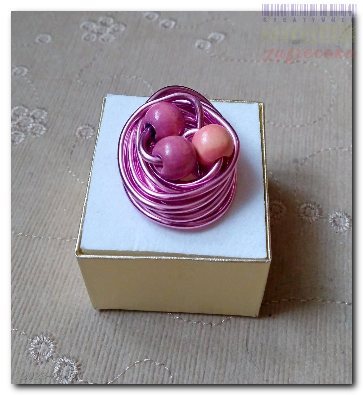 Pierścionek "różowo-owocowo"