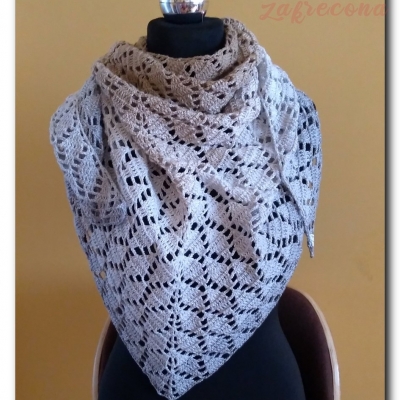 Chusta z motywem liści 2