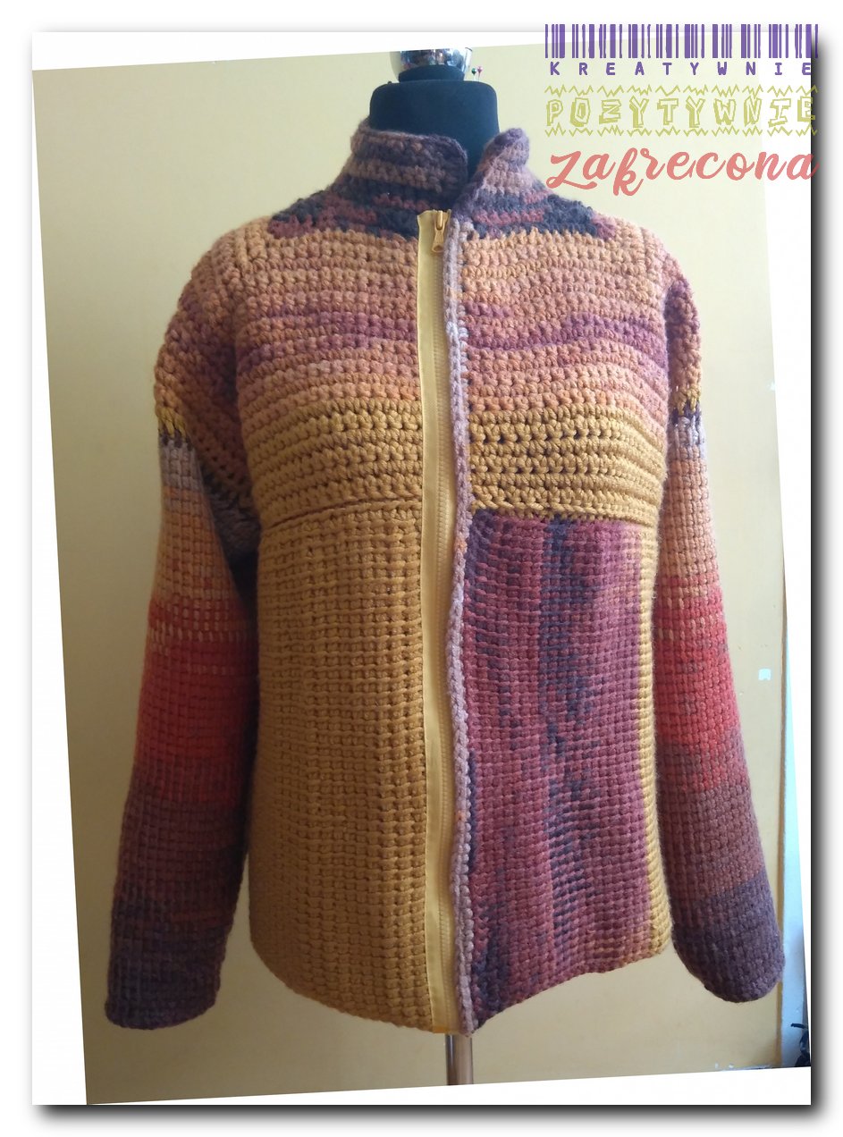 Ciepły męski sweter na zamek