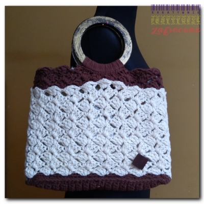 Kremowo brązowa szoperka