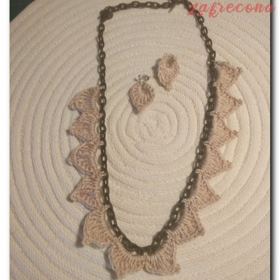 "Ząb rekina" naszyjnik i kolczyki