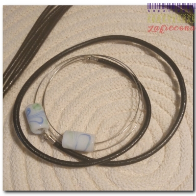 "Wodospad" naszyjnik i bransoletka