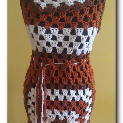 Ciepła sukienka "granny square"