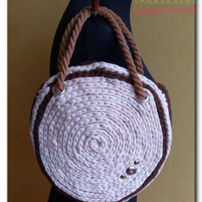 Okrągła torebka dwustronna