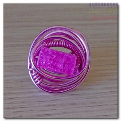 Różowe spiralki - nowy pierścionek