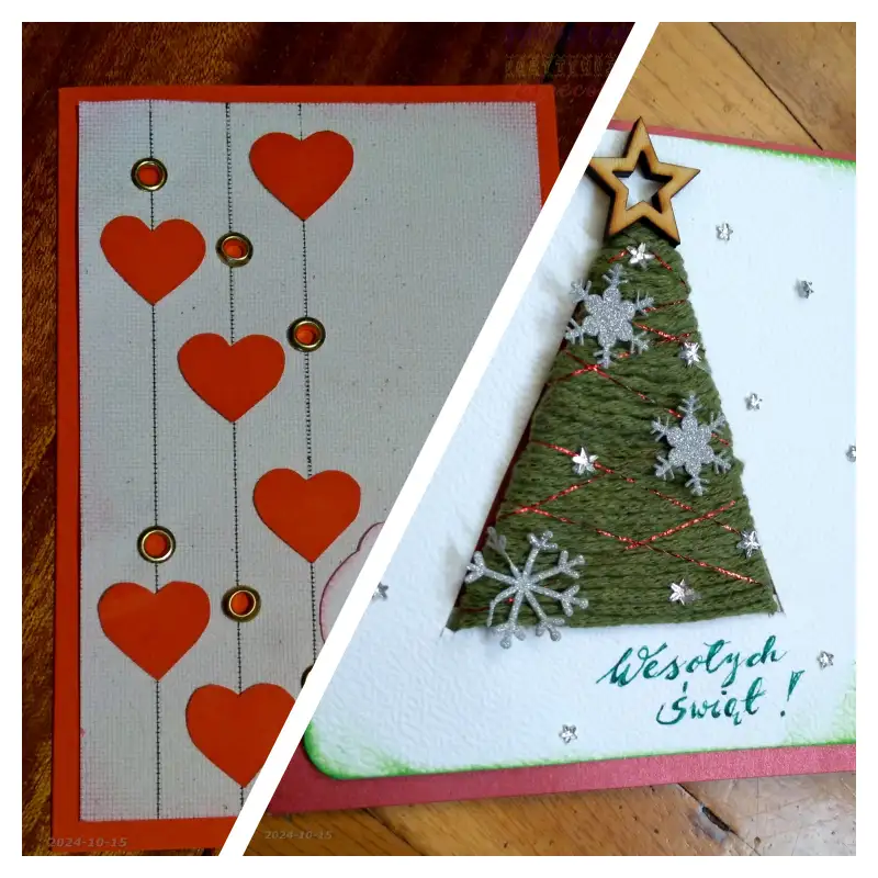 Kartka październikowa i grudniowa