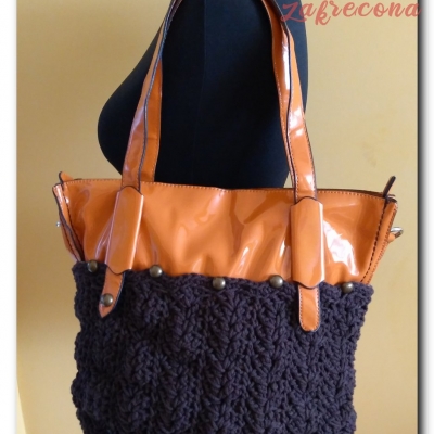 Pomarańczowa shopperka