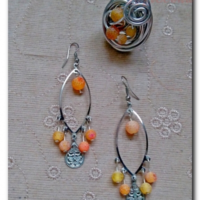 Żółty Agat Trawiony