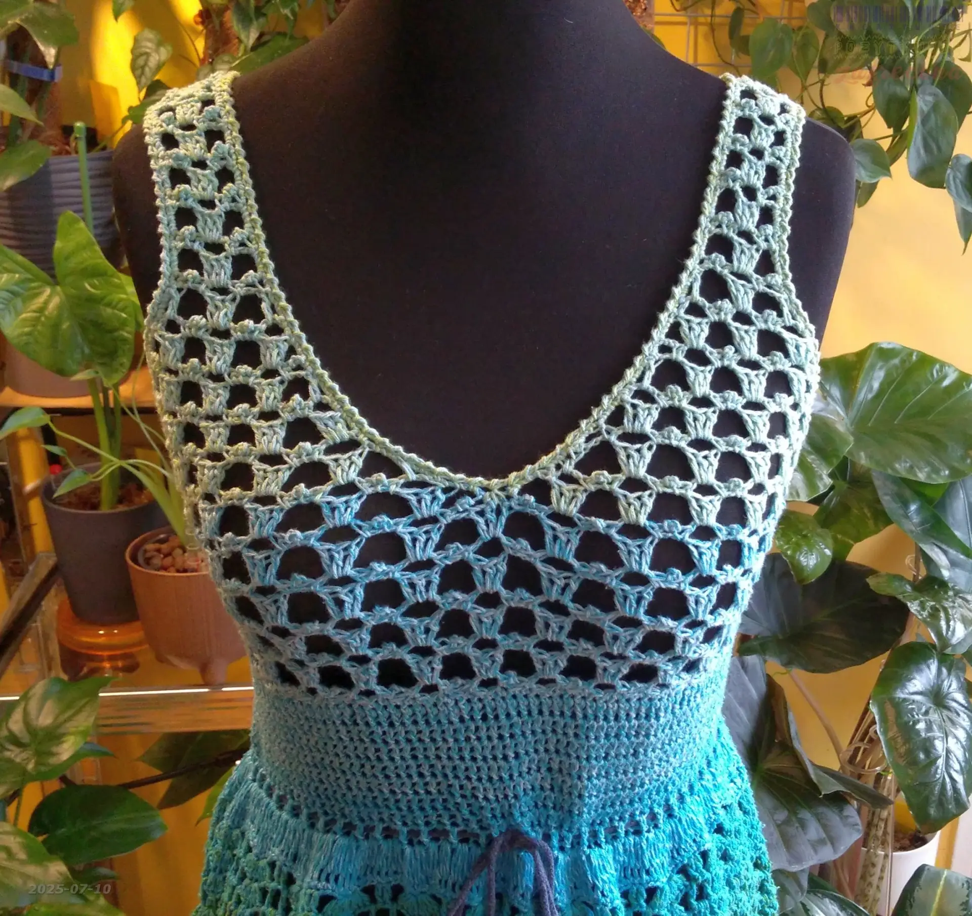 Zielono-niebieska sukienka wersja 3