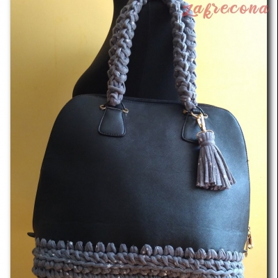 Duża, czarna shopperka