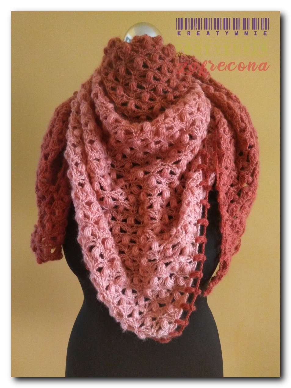 Chusta "puff flower"