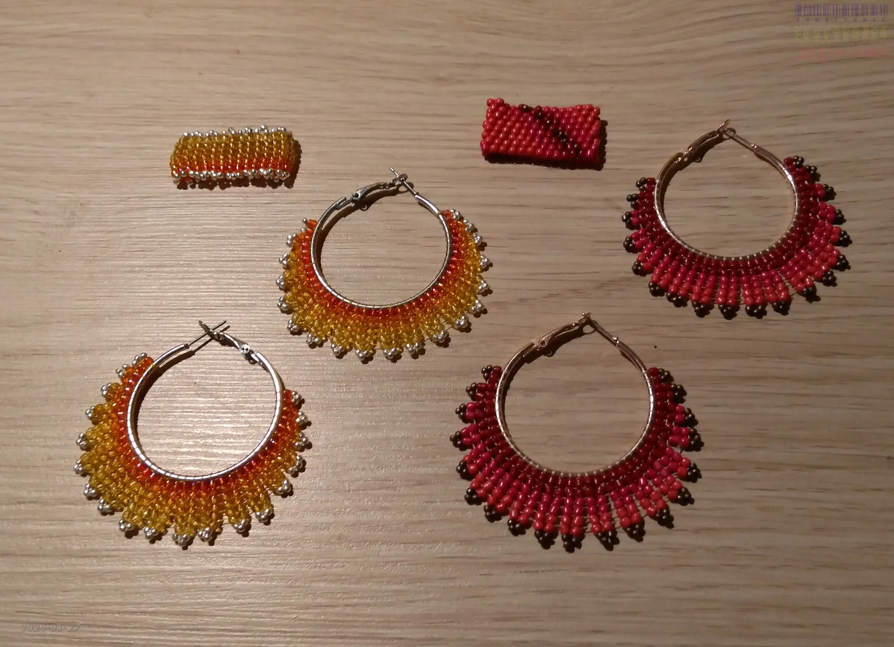 Kolczyki koła "Herringbone"