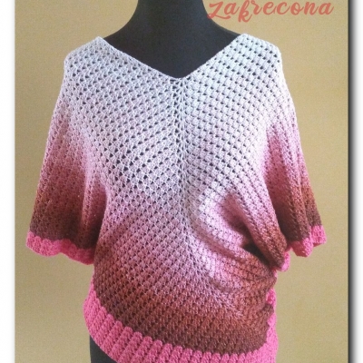 Asymetryczna bluzka Ombre