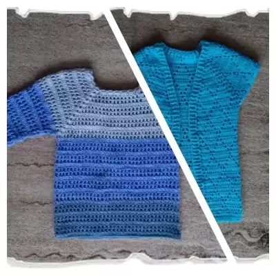 Kamizelka "Diamond" i ażurowy sweterek