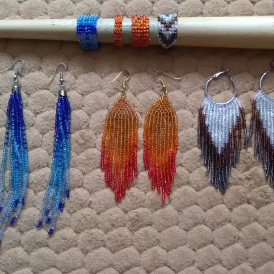 3 kompety z frędzlami