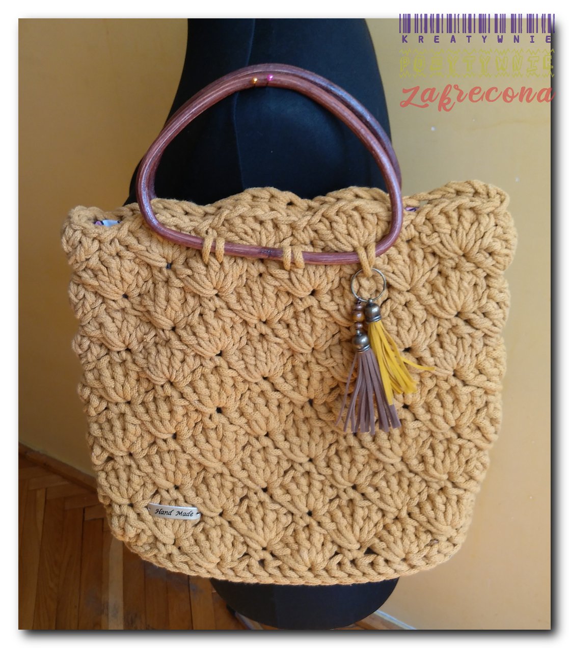 Szoperka z bambusowym uchwytem