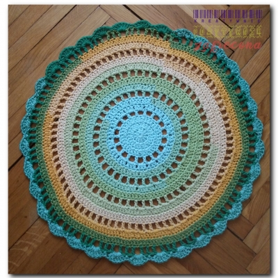 Wiosenny dywanik ze sznurka