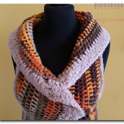 Kamizelka  z koła z futerkiem