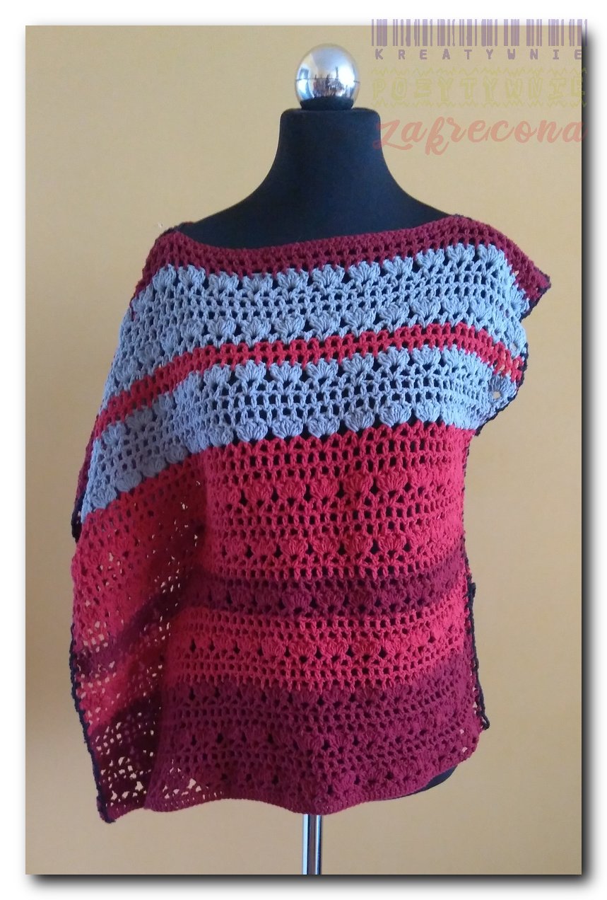 Asymetryczne ponczo wiosenne