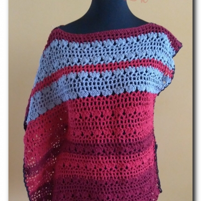 Asymetryczne ponczo wiosenne