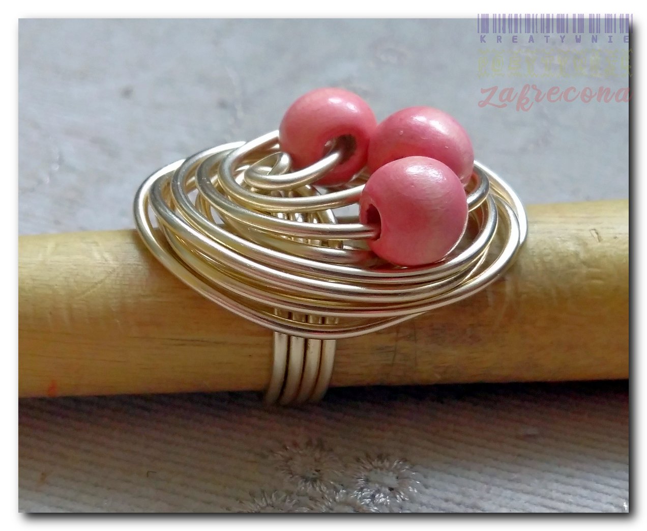 Różowo-złote kule - nowy pierścionek